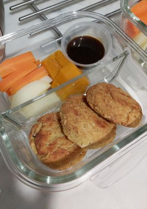 Foto resep Patty Tempe oven (vegetarian)