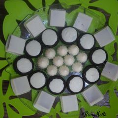 A picture of Homemade white chocolates.