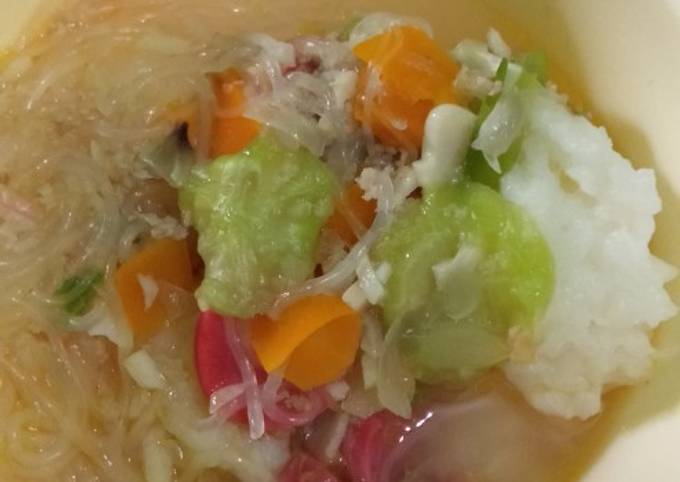 Resep Sop Oyong Bihun Sosis Oleh Mama Azril - Cookpad