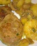 Peceto al champiñón con papas a la cacerola!!