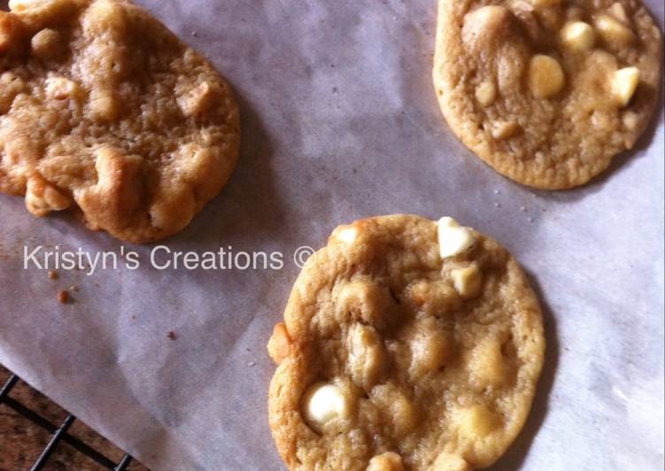 Simple Way to Make Quick White Chocolate Chip/Macadamia nut cookies!