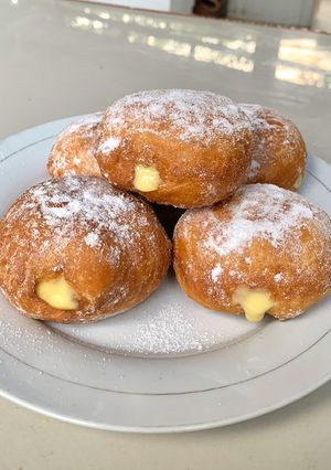 Foto resep Bomboloni Custard / Donat Isi Custard Mudah