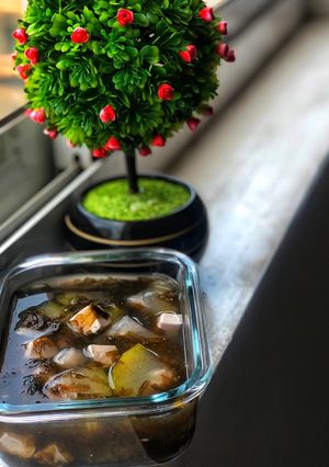 Hình của món Canh Bí Xanh Nấu Rong Biển Đậu Hũ Non Chay.