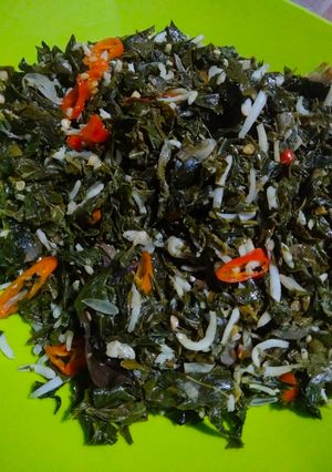 Foto resep Oseng Daun Singkong Teri Medan