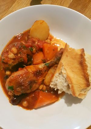 A picture of Chicken tomato casserole.