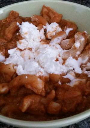 A picture of Tricia's Carrot Basil Chicken Soup.
