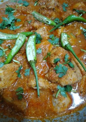 A picture of Chicken boneless kadahi.