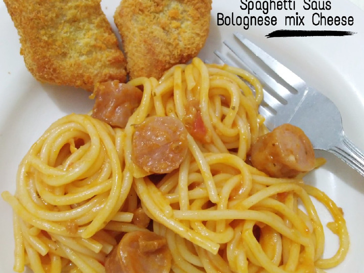 Resep: Spaghetti Saus Bolognese mix Cheese Anti Gagal