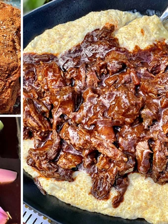 Easy Way Prepare Recipe Smoky Stout-Braised Wagyu Whole Shank with Creamy Polenta that is Perfect, Tasty}