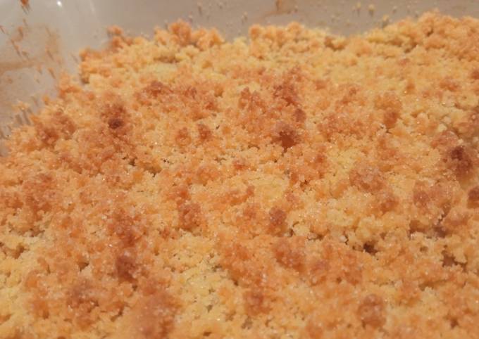 Crumble pommes et farine de riz