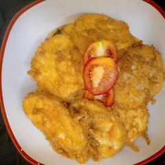 A picture of Friend yam and egg.