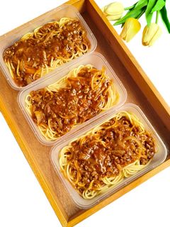Foto resep Spaghetti bolognese mix blackpepper sauce