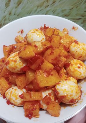 Foto resep Balado Kentang dan Telur Puyuh