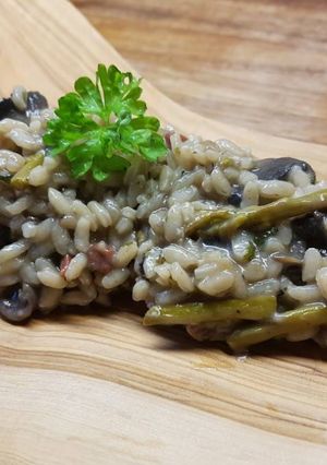 Foto principal de Risotto con champis y espárragos sin gluten