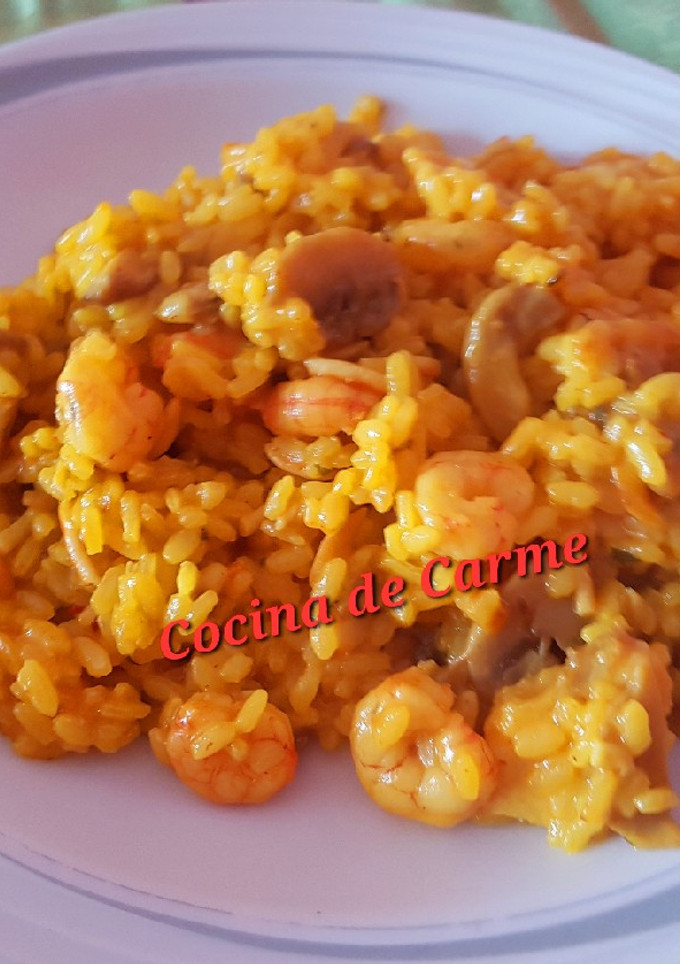 Una foto de Arroz meloso marinero