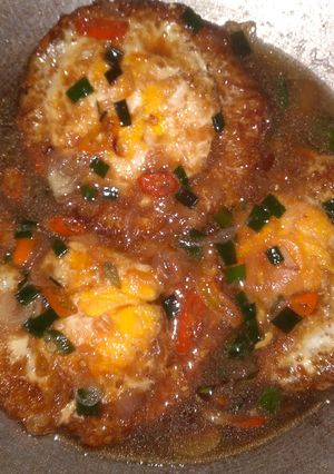 Foto resep Telur ceplok kuah kecap