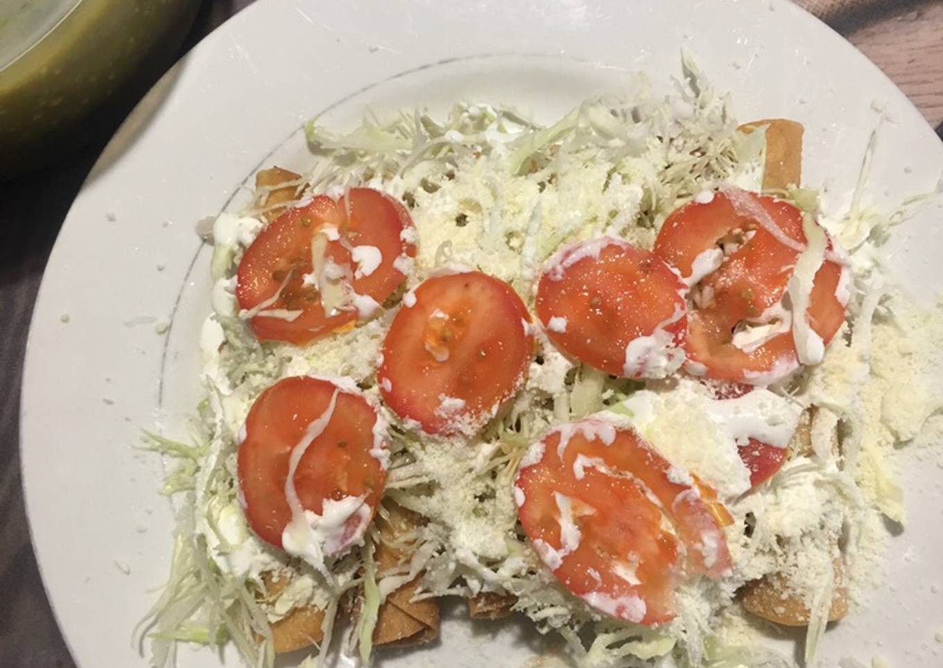 Flautas de pollo