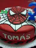 Torta el hombre araña cumpleaños de Tomás