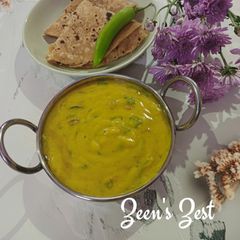 A picture of Pithla - A Traditional Maharashtrian Dish.