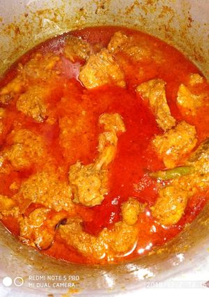 A picture of Navrathan chicken khorma.