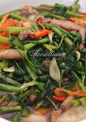 Foto resep Tumis kangkung baby cumi