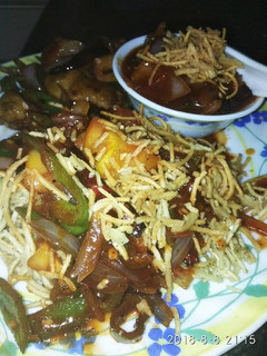 மிளகாய் சோயா சாப் உடன் வெஜ் சாப்ஸி(choupsy) செய்முறை முக்கிய புகைப்படம்