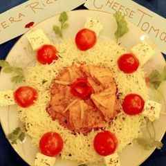 Cheese Tomato with Jeera Rice A picture of Cheese Tomato with Jeera Rice.