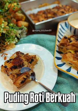 Gambar Puding Roti Berkuah Kastard