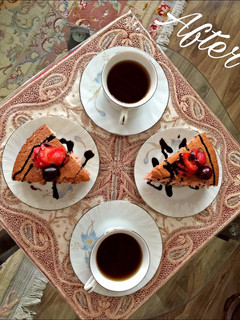 عکسی از دستور کیک اسفنجی (همراه با تکه های میوه)
