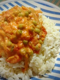 Una foto de Arroz con salsa vegan