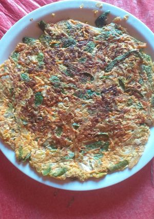 Una foto de Tortilla de zapallitos verde