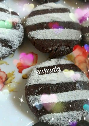 A picture of Chocolaty biscuit peda.
