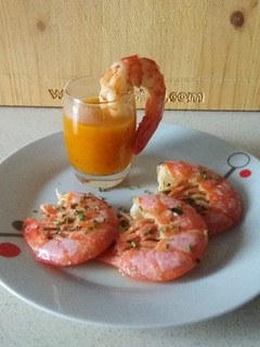Una foto de Gambones al horno