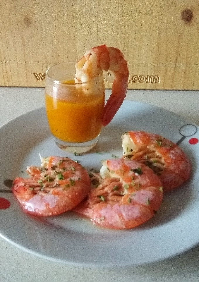 Una foto de Gambones al horno