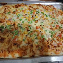 Pita bread pizza A picture of Pita bread pizza.