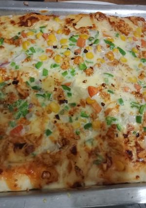 A picture of Pita bread pizza.