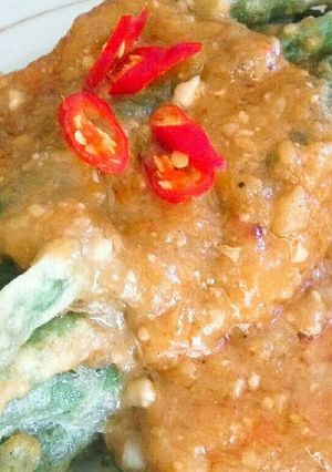 Foto resep Kacang panjang kriuk saos telur asin #PR_kacangpanjang
