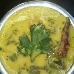 Spinach Kadhi...with pakoda A picture of Spinach Kadhi...with pakoda.
