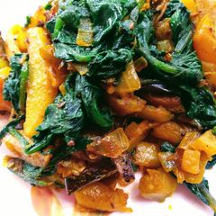 A picture of Palak saager chorchori.