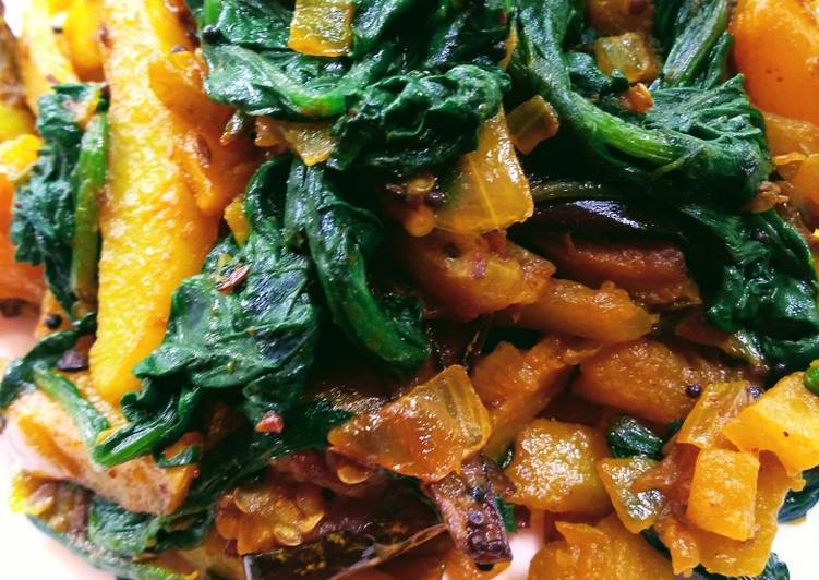 How to Autumn Delicious Palak saager chorchori