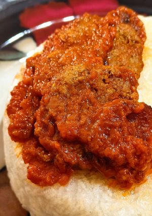 عکسی از دستور خوراک کباب تابه ای و بادمجان