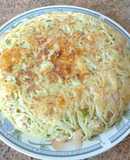 Tortilla de tallarines/pollo y verduras