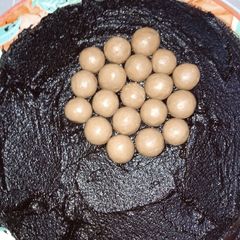 A picture of Moist Chocolate Cake With Creamy Chocolate Sauce.