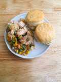 Chicken Pot “No Pie” with Buttermilk Biscuits