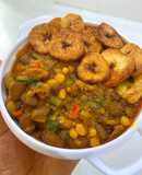 Adalu and fried plantain