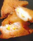 Cheese corn bread samosa
