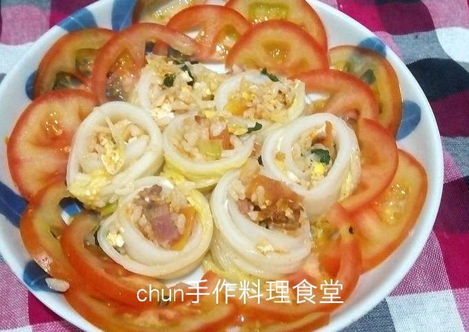 臘肉蕃茄飯白菜捲 食譜成品照片
