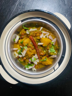 A picture of Papaya Pumpkin Lobia Sabji.