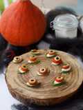 Ojitos de monstruo caprese para Halloween 🦇