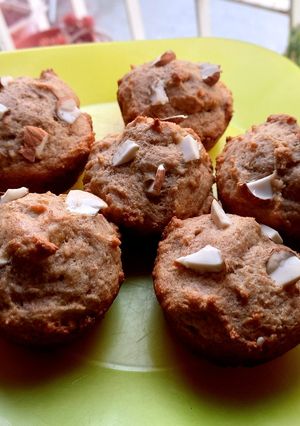 Una foto de Muffins de banana integrales